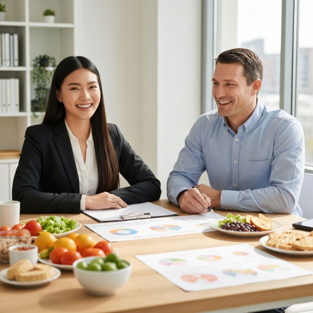 Двама професионалисти обсъждат план за развитие